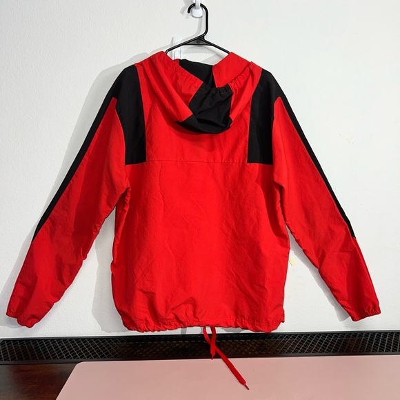 PUMA Men’s Windbreaker Jacket L Red Black Hooded Pullover Drawstring Athletic‎ - Picture 4 of 12